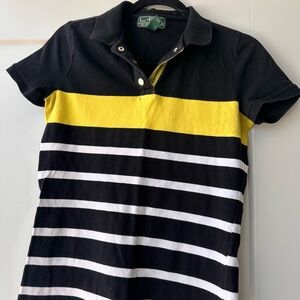 Ralph Lauren Striped Polo Dress with Bold Yellow Panel